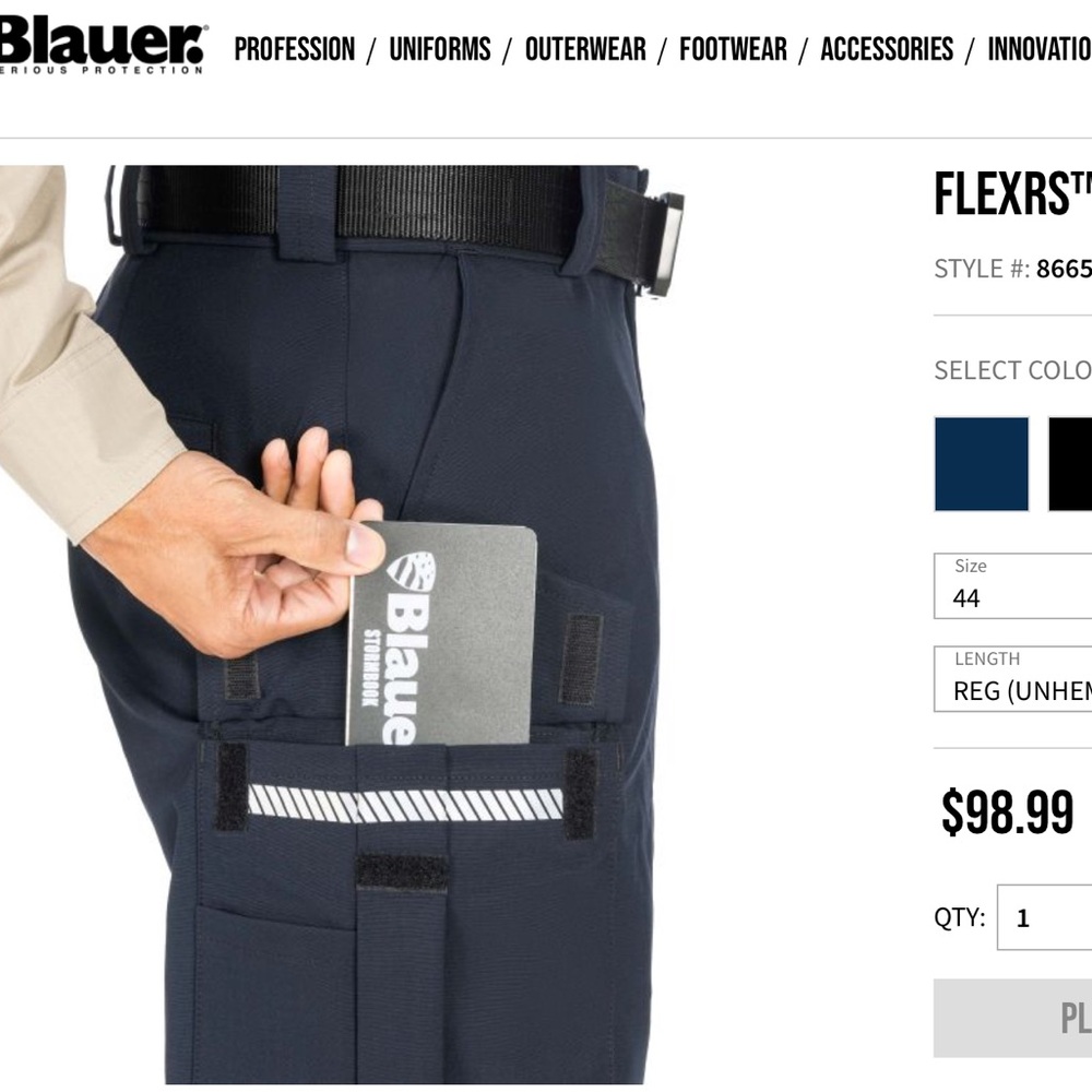 🚑 PARAMEDIC PANTS BLAUER UNISEX 44R EPLC